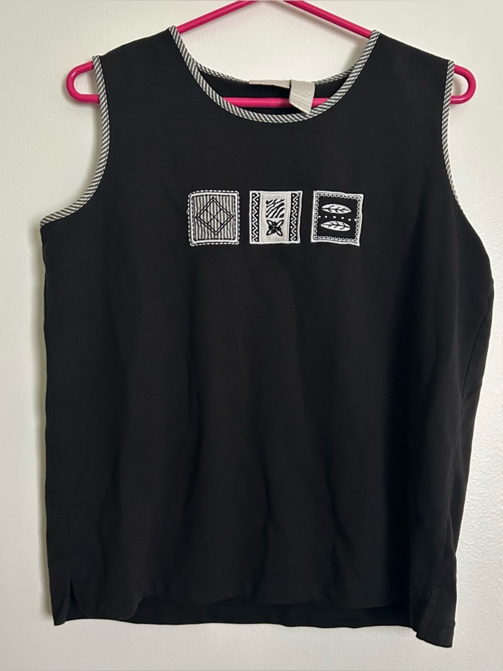 Koret Beaded and Striped Tropical Tank